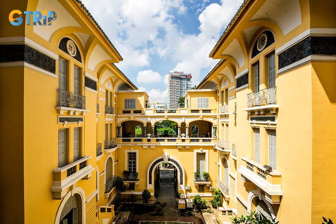 The museum’s architecture is a stunning blend of French colonial grandeur and Asian artistry
