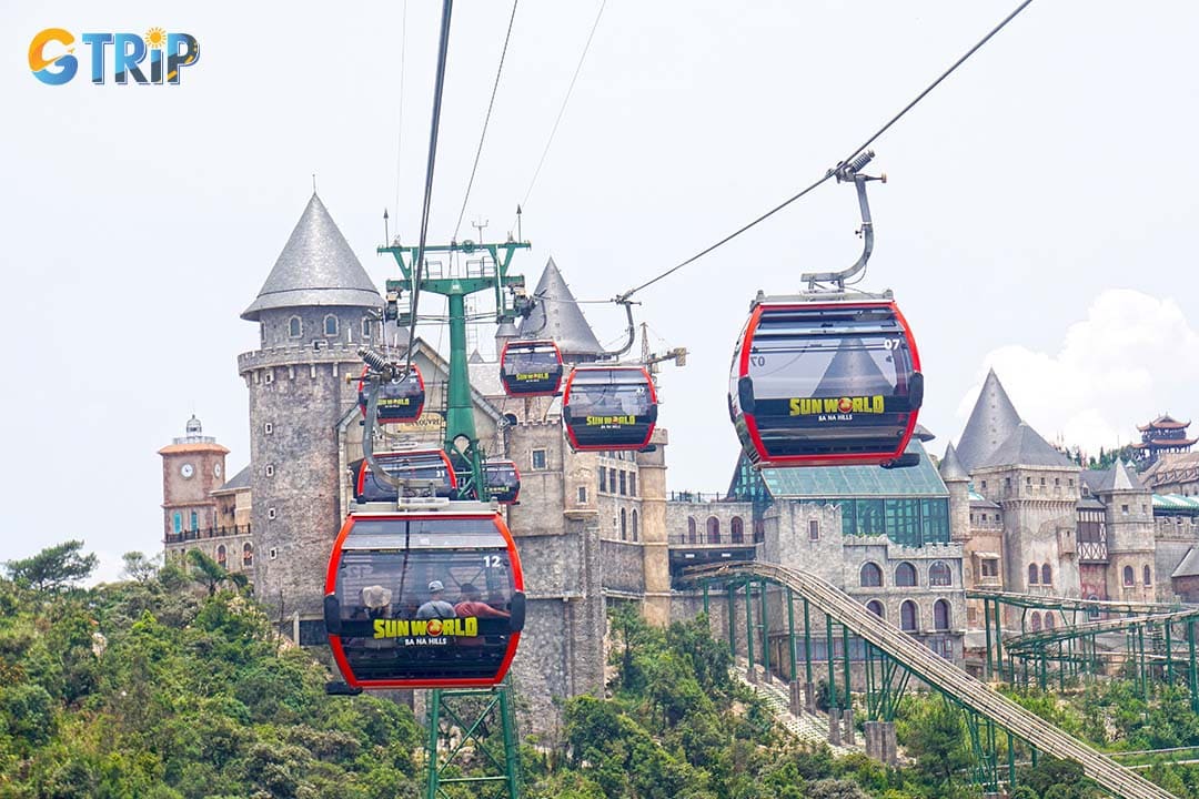 The safest and most efficient way to reach the summit is via the Sun World Ba Na Hills cable car, a Guinness World Record, holding attraction with four main routes