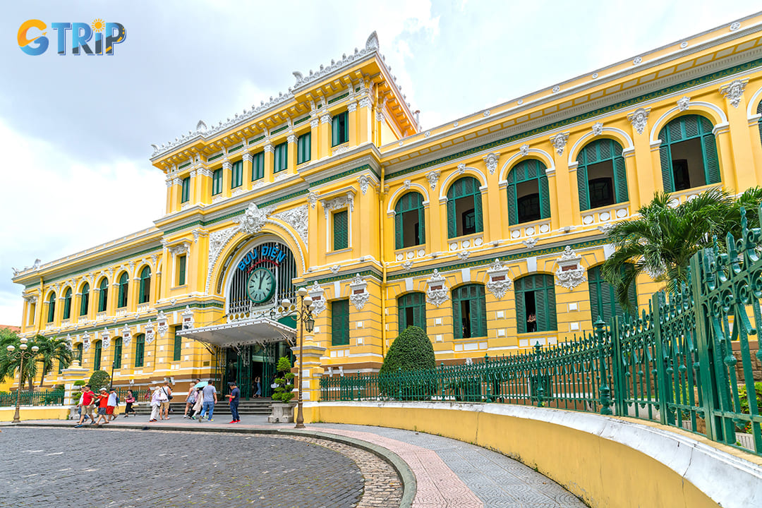 The Saigon Central Post Office is just a short walk from the Notre Dame Cathedral, standing as a testament to the architectural prowess of the French Colonial period