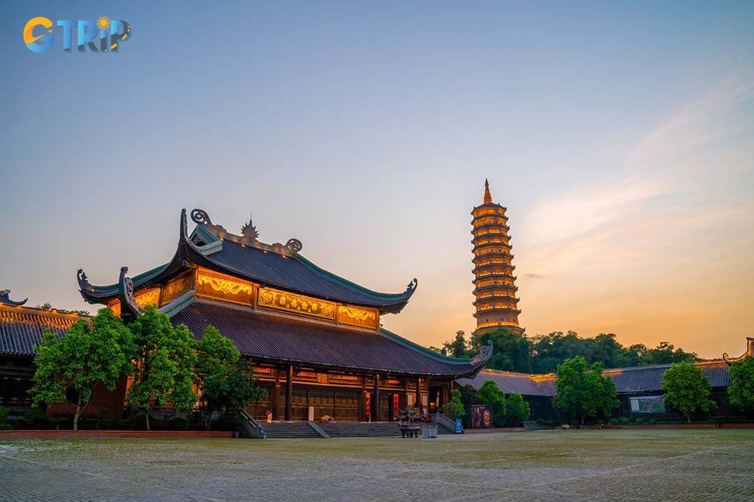 The scenery of the largest Bai Dinh Pagoda