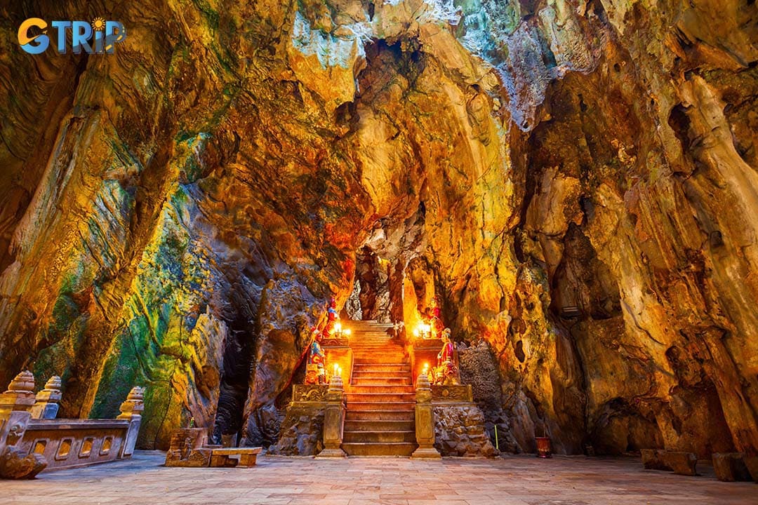 There are many caves in Marble Mountains that you can explore