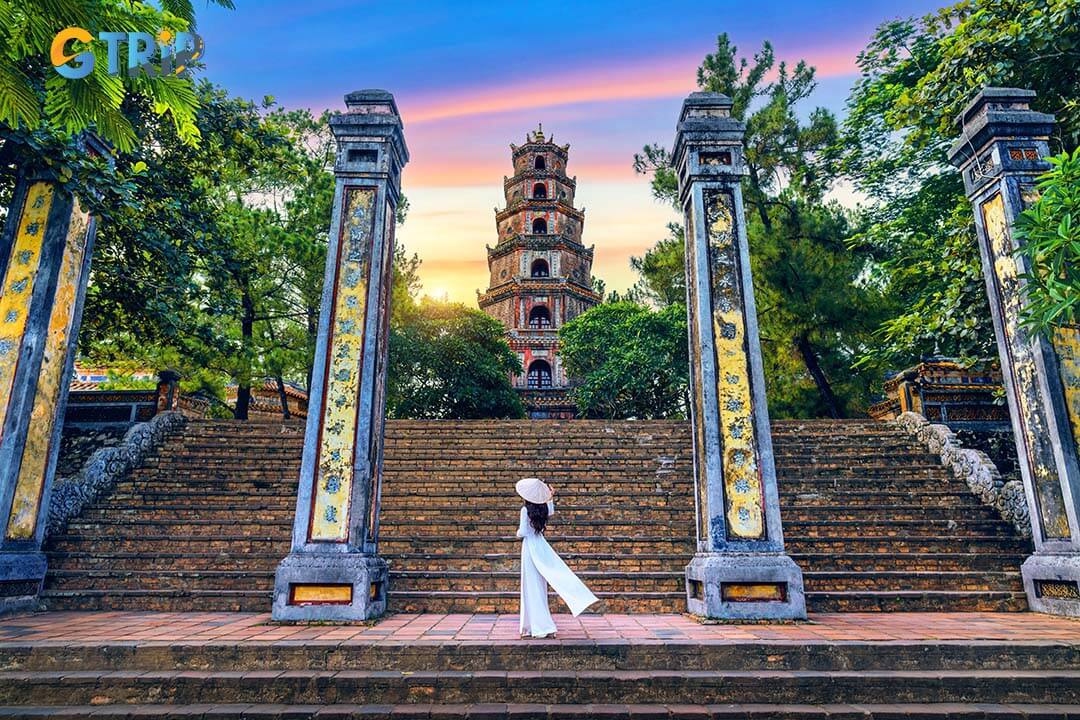 Thien Mu Pagoda, founded in the 17th century, is one of Hue’s most revered religious sites, known for its rich history, political significance, and legendary folklore