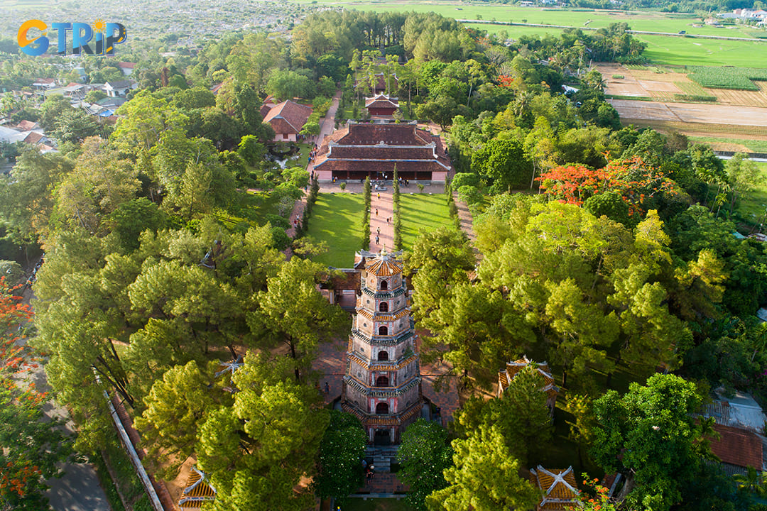 Thien Mu Pagoda is one of Hue’s most revered religious sites