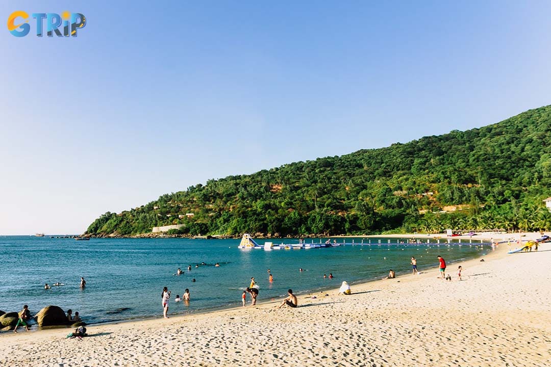 Tien Sa Beach is a peaceful, secluded beach with calm waters and forested surroundings, perfect for a quiet escape