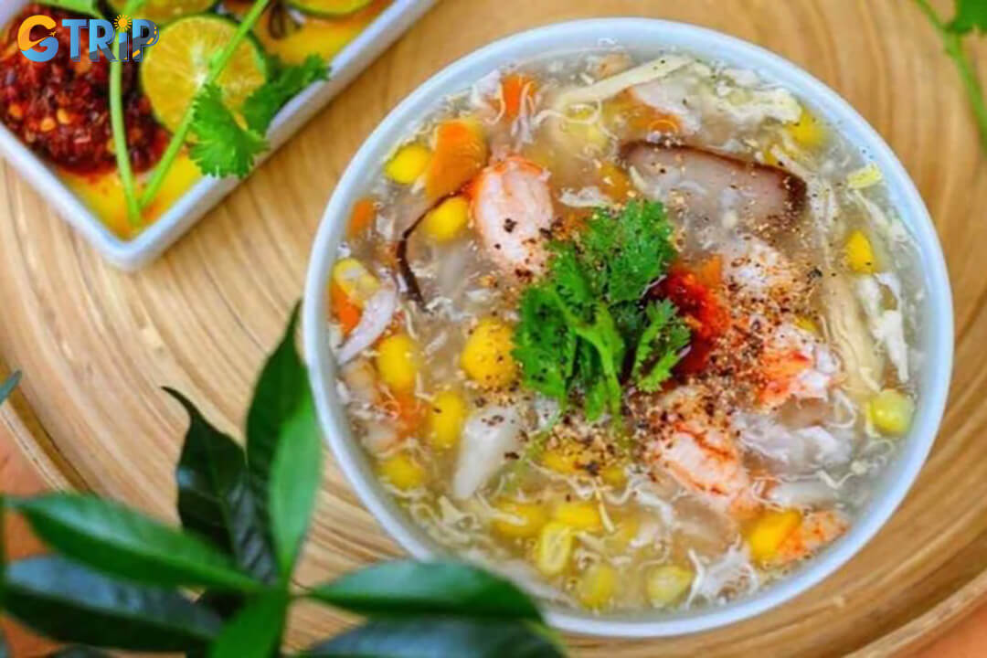 Vietnamese crab soup is a light, velvety crab soup featuring tender crab meat, sweet vegetables, and silky egg in a comforting, gently thickened broth
