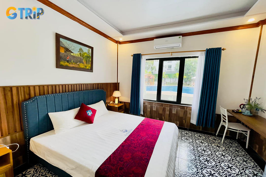 View of Minh Chau Beach Resort’s room