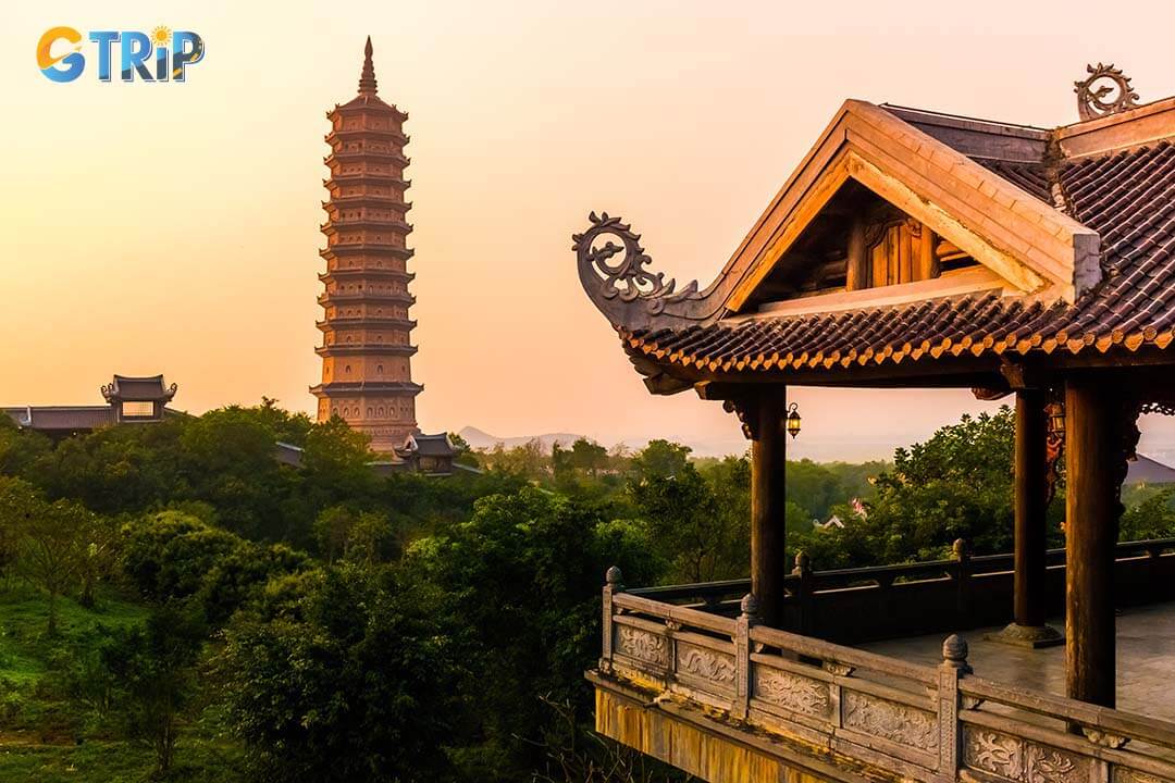 View of stupa in Bai Dinh Pagoda