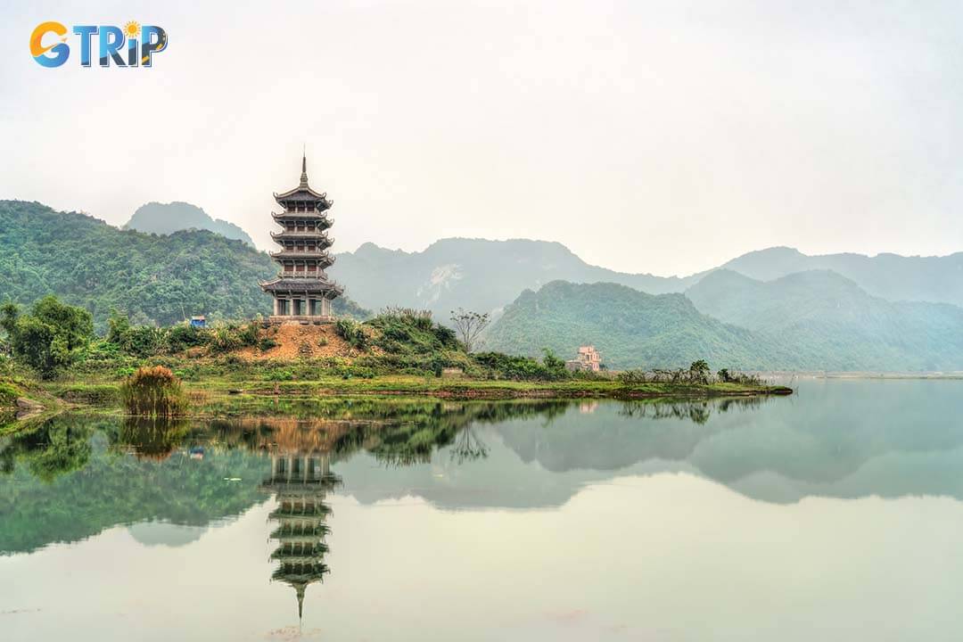 Panorama view of the Bai Dinh Temple Complex at Trang An