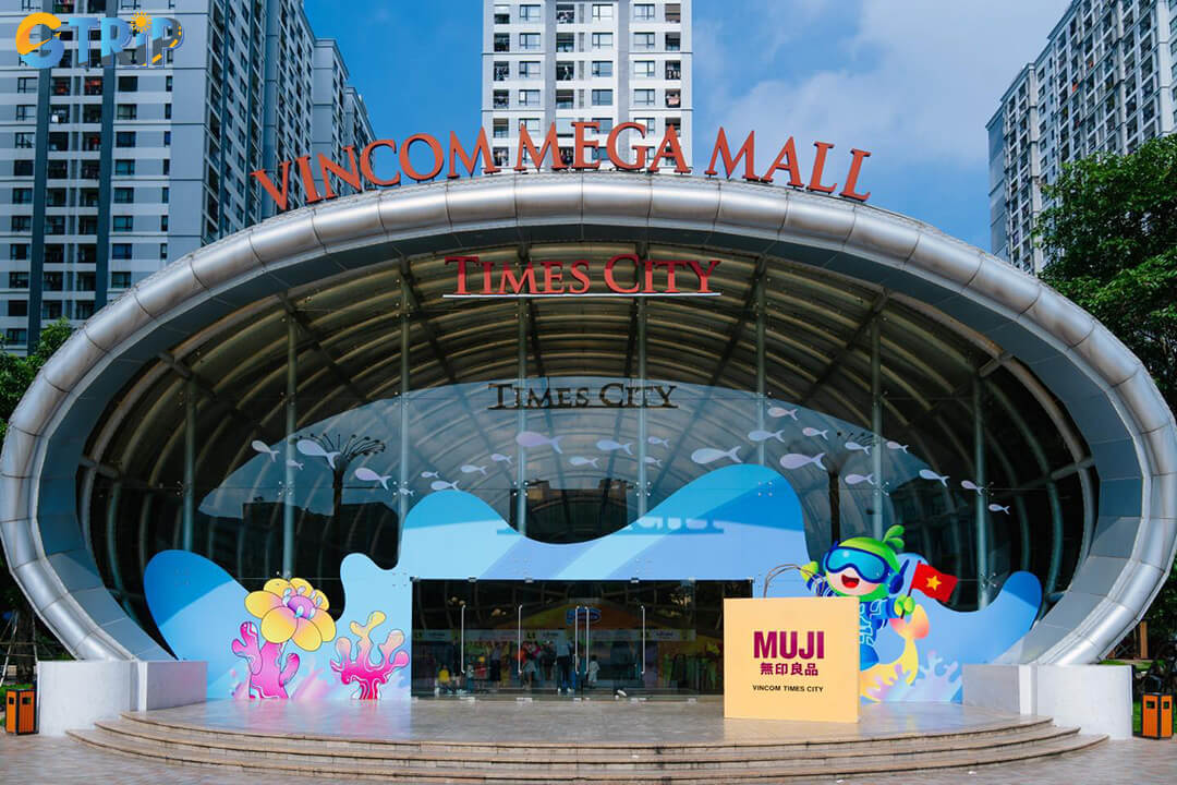 Vincom Mega Mall Times City is one of Hanoi’s largest and most modern malls, combining shopping, dining, and entertainment within a 230,000 m² urban complex