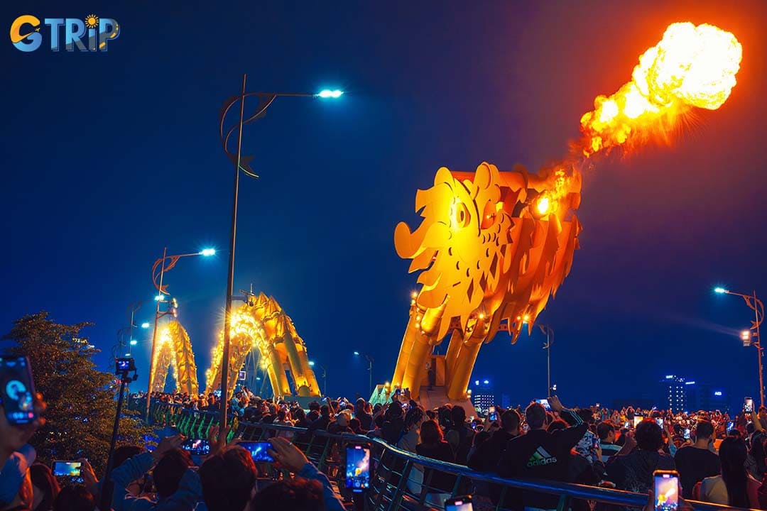 Watching the Dragon Bridge breathe fire and water is one of the most must-do activities in Da Nang