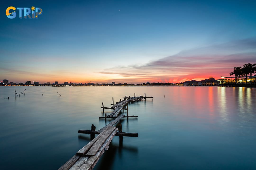 West Lake is Hanoi's largest freshwater lake, featuring beautiful scenery, temples, restaurants, and water activities
