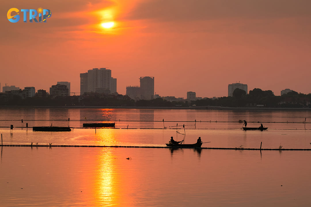 West Lake stands as Hanoi's largest freshwater lake, encompassing an impressive 500 hectares with a shoreline stretching 17 kilometers