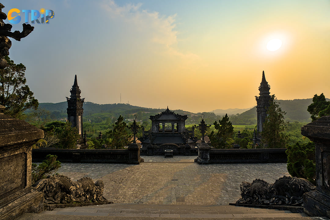 When in the sunset, the landscape is bathed in warm hues