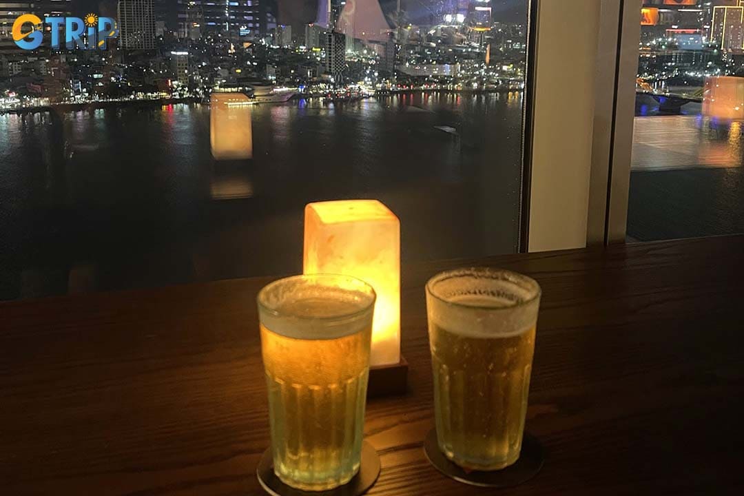 Wink Sky Bar + Lounge provides a modern and intimate rooftop experience right in the heart of Da Nang's urban core