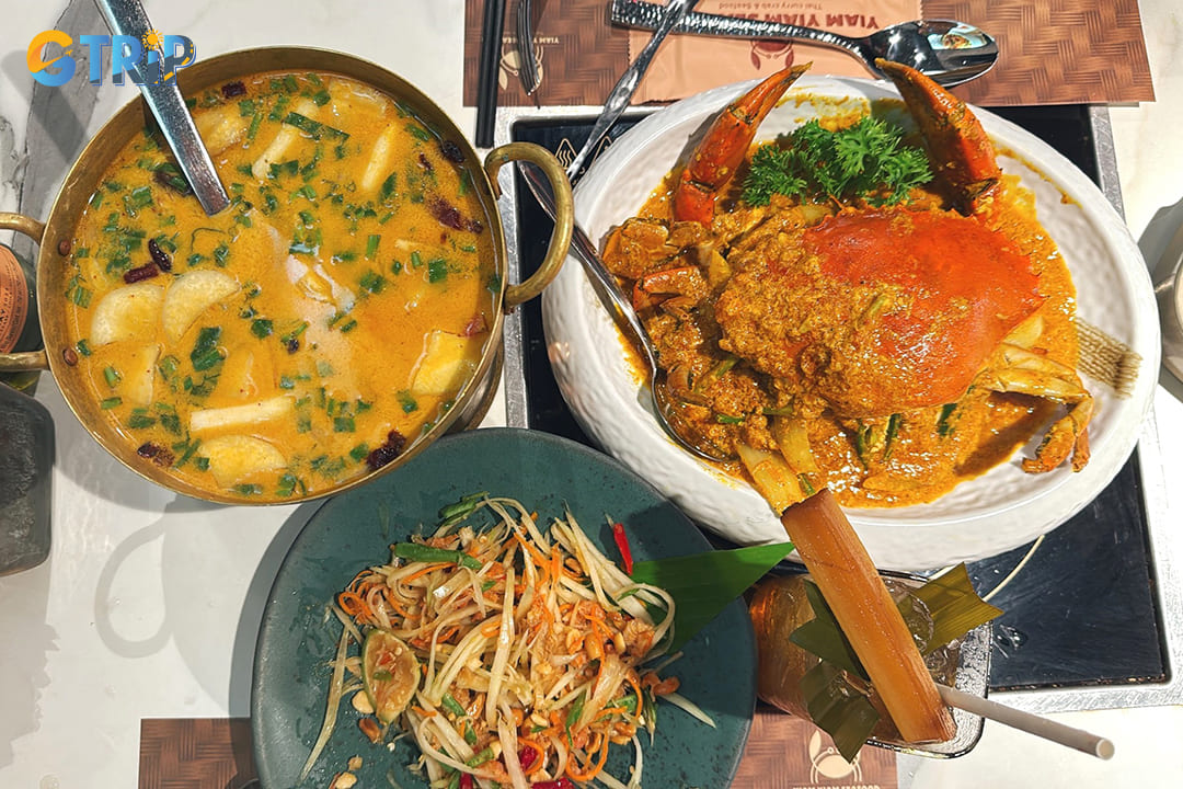 Yiam Yiam Seafood is known for its signature Thai curry crab and fresh seafood, served in a cozy yet elegant setting ideal for families and groups