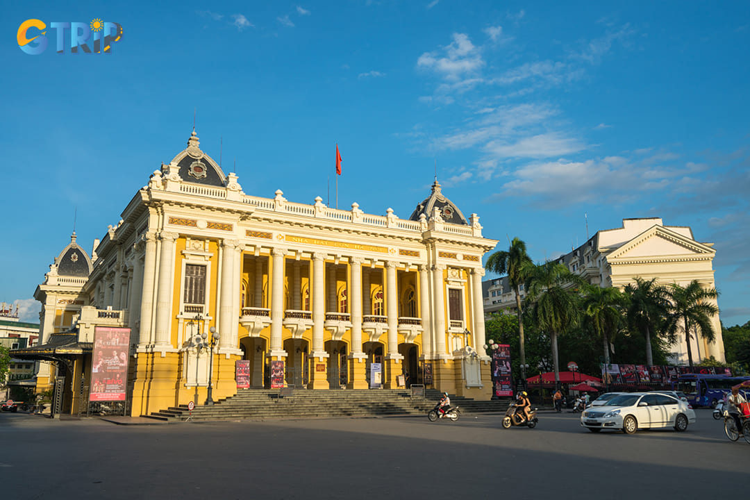 You can admire the opera house's grand exterior with its ornate detailing and dramatic columns, or attend a performance inside its opulent interior