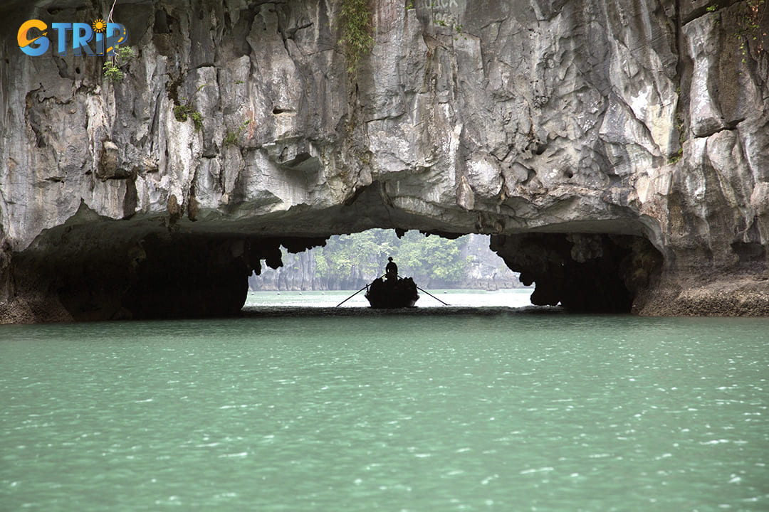 Kayak or ride a small boat to go through the narrow entrance of the cave