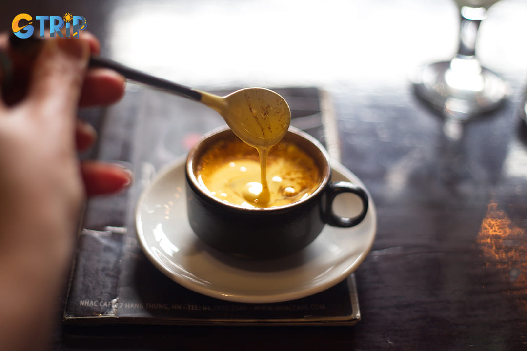 You can start your day with a cup of egg coffee