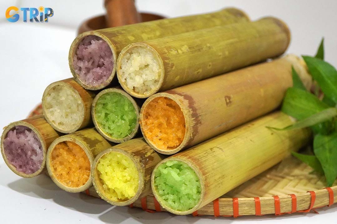 You should try bamboo-tube rice when visiting Dong Giang Tea Hill