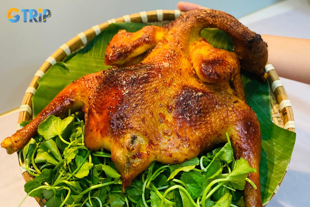 You should try salt-crusted grilled chicken in Thieng Lieng Island