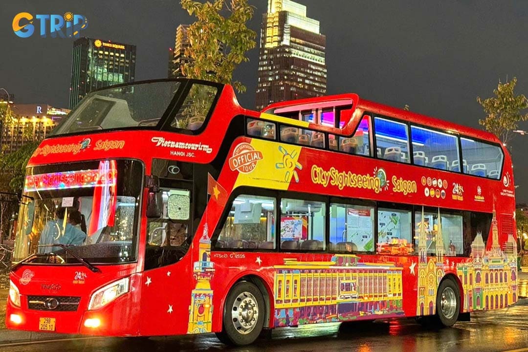 You should try the Saigon Hop-On Hop-Off Bus Tour to admire the beauty of the city at night