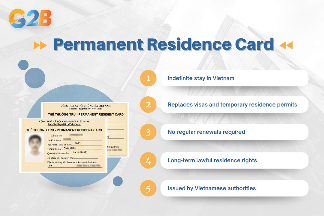 A permanent residence card allows foreign citizens to stay in a country indefinitely