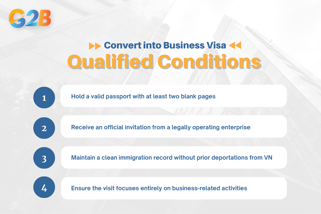 Applicants must meet several requirements to qualify for a Vietnam business visa