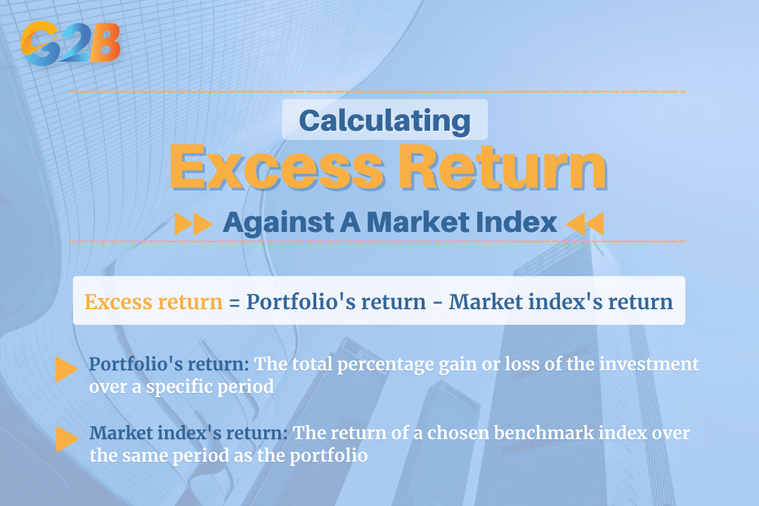 Calculating excess return against a market index