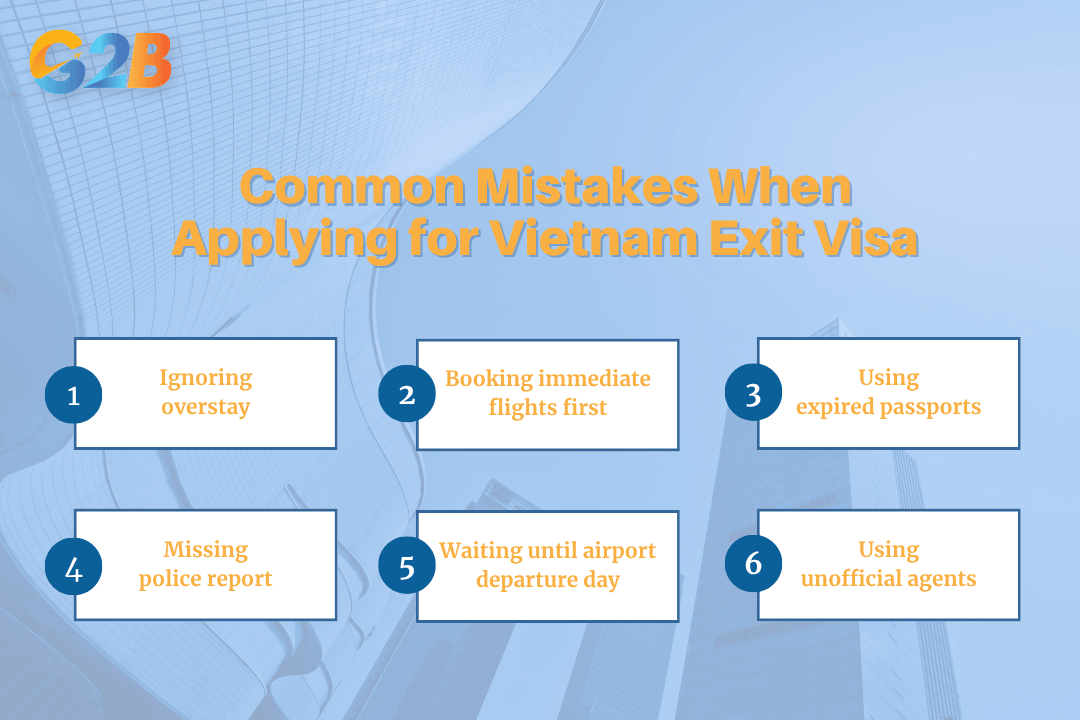 Common mistakes when applying for a Vietnam exit visa