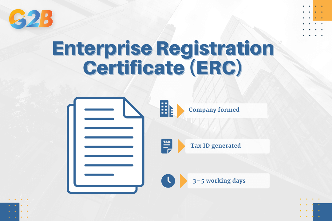 ERC incorporates the company and generates the Tax Identification Number