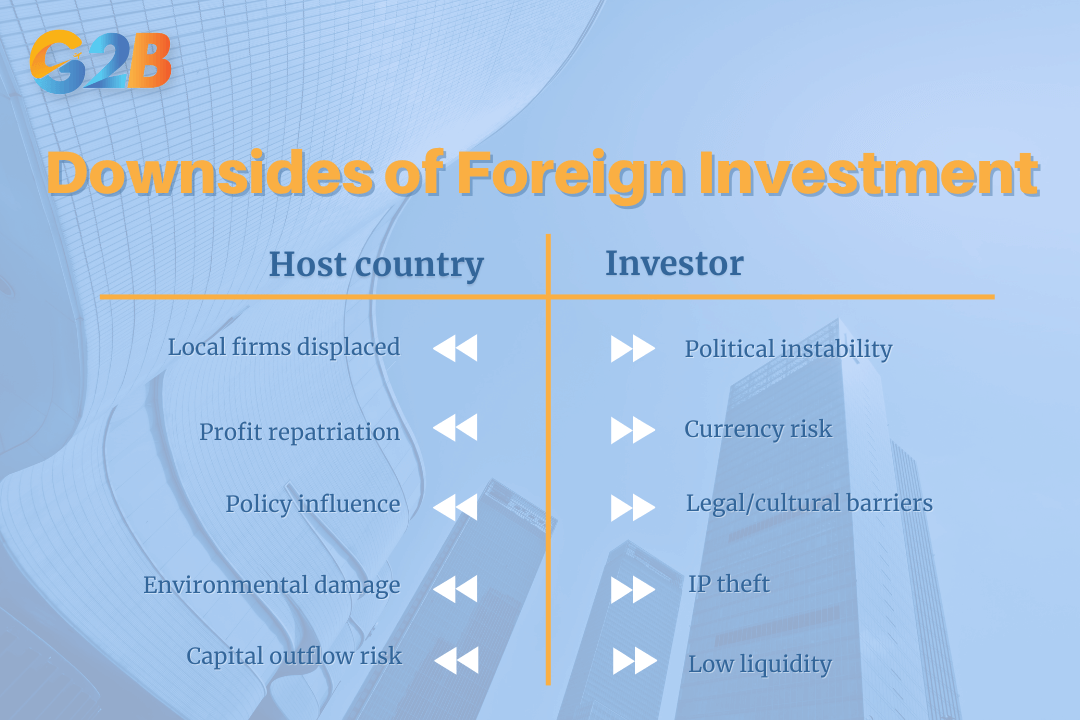 Foreign investment can create challenges for both the host country and the investors