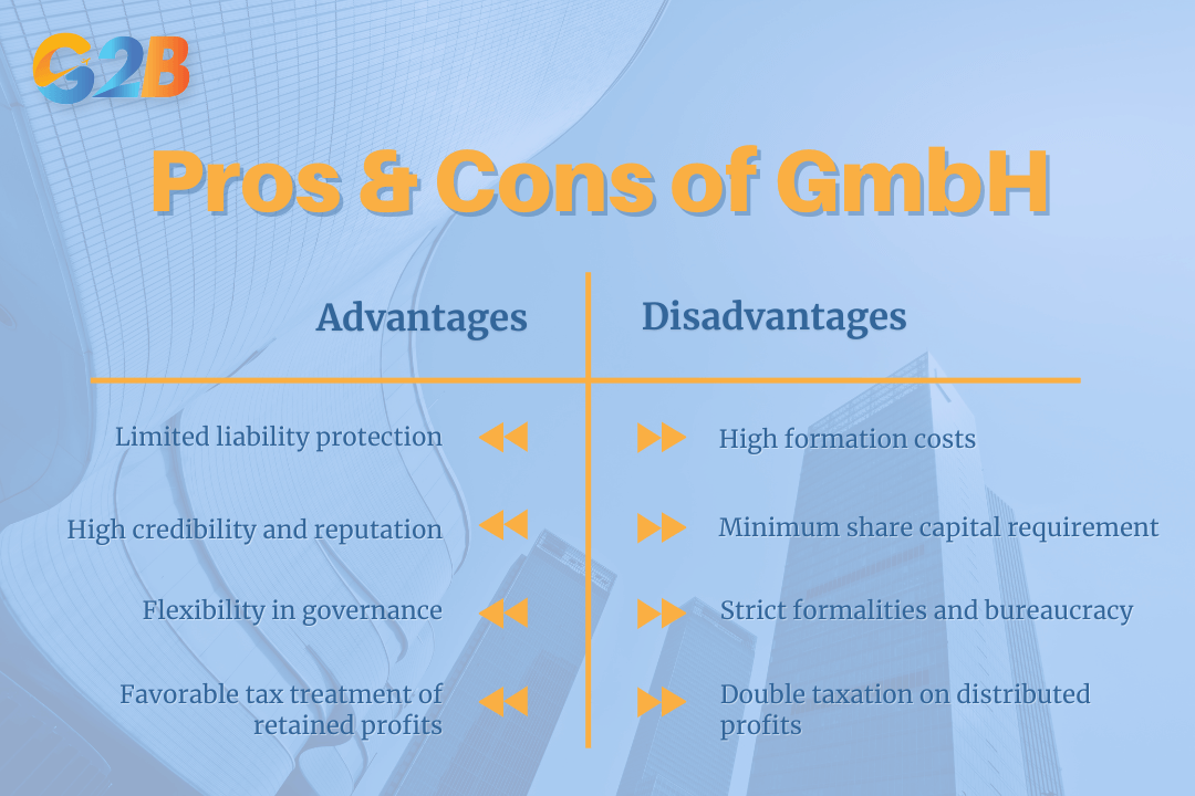 GmbH brings many advantages and disadvantages