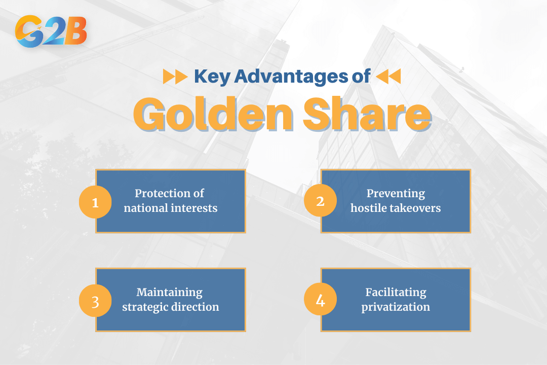 Golden share offers several key advantages