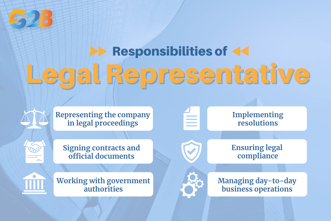 Key responsibilities and powers of a legal representative