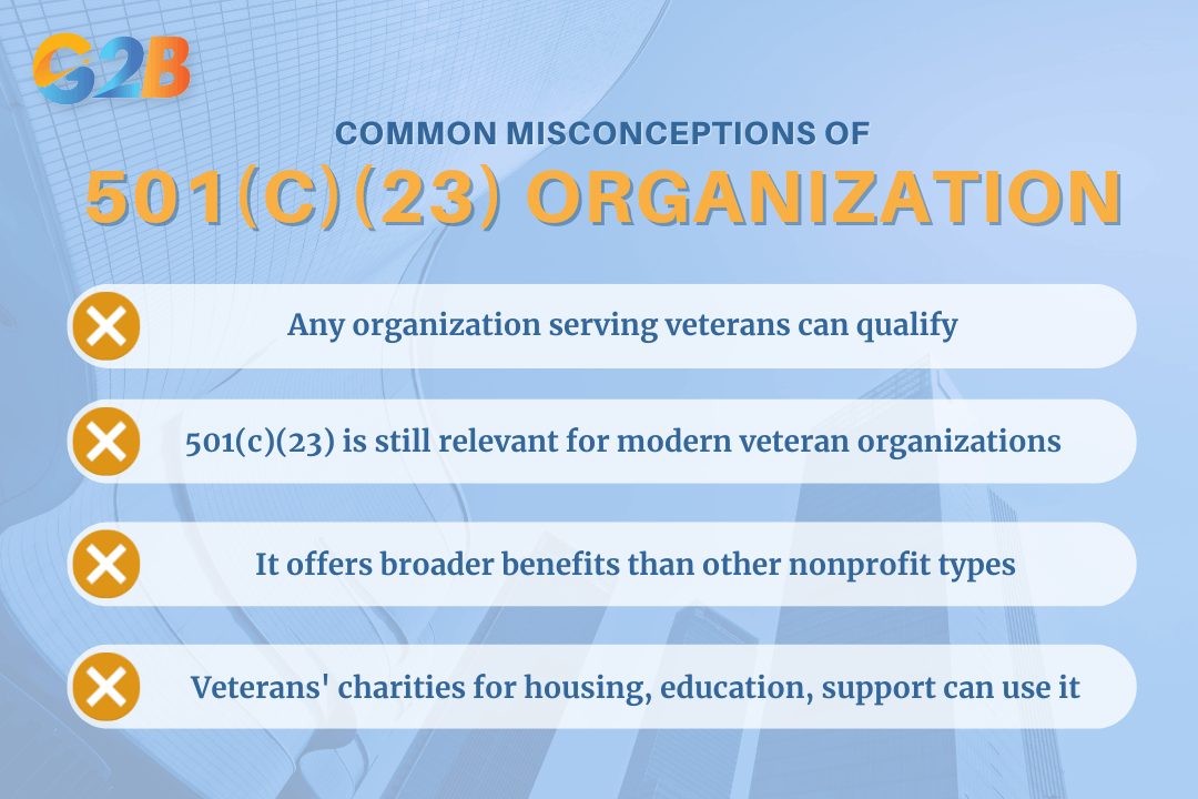 Many organizations have common misconceptions about 501(c)(23) organizations