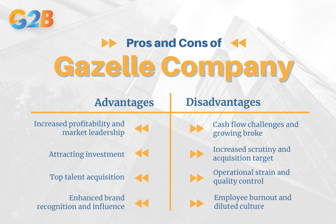 Pros and cons of being a gazelle company
