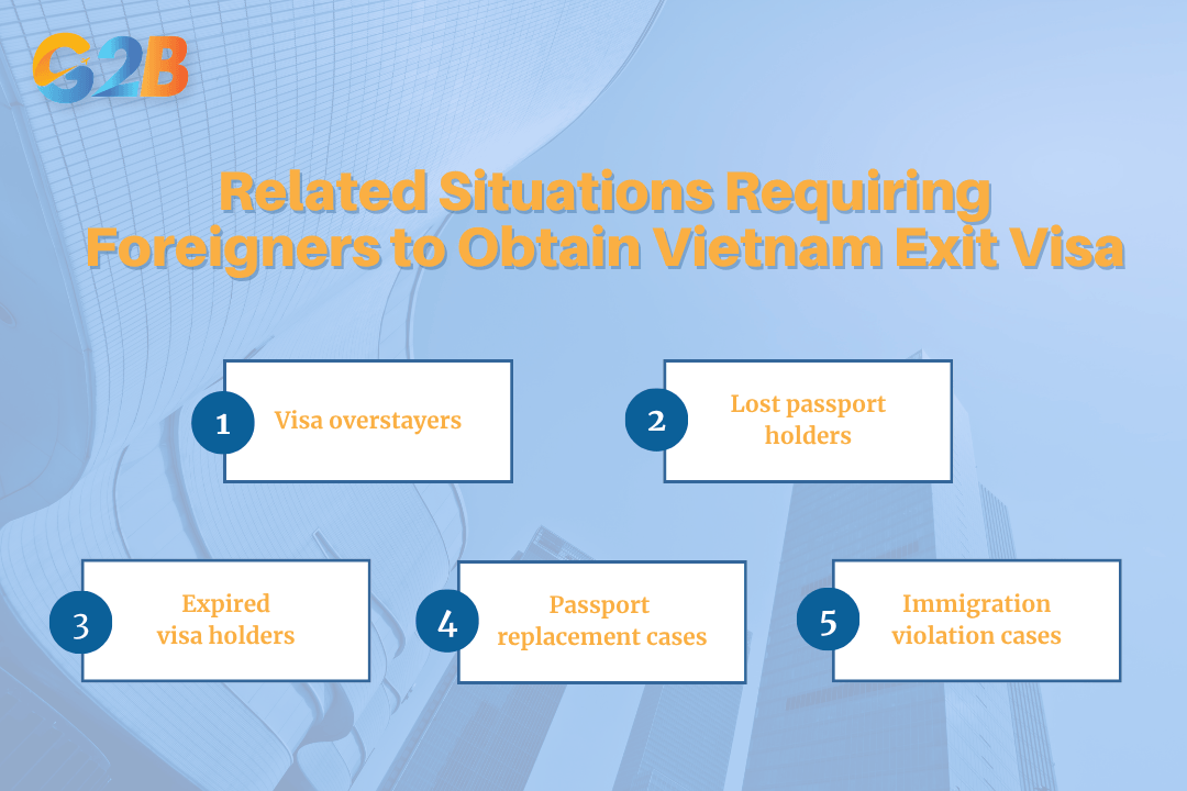 Related situations may require foreigners to obtain a Vietnam exit visa