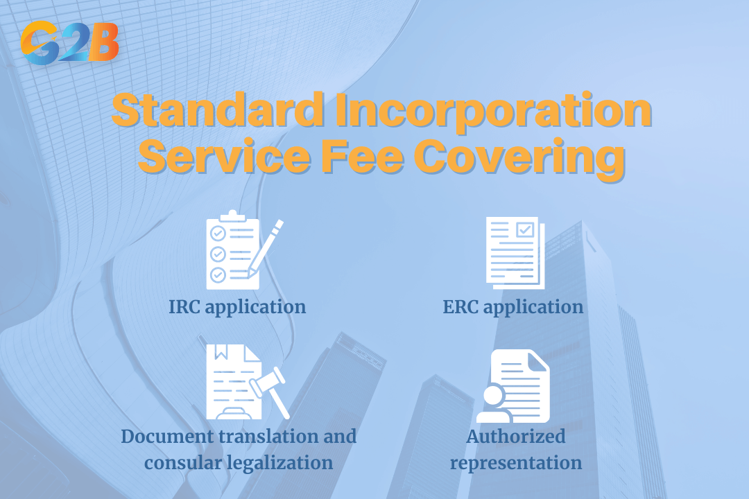 A standard incorporation service fee covers the heavy lifting required by the DPI