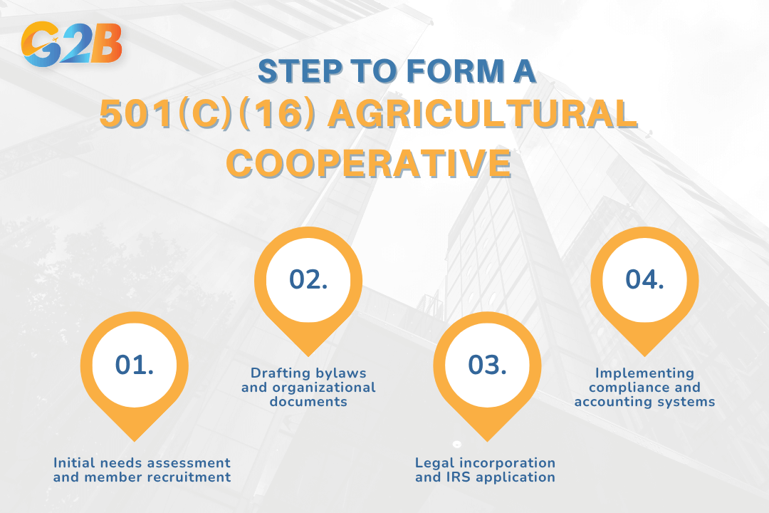 Step to form a 501(c)(16) agricultural cooperative