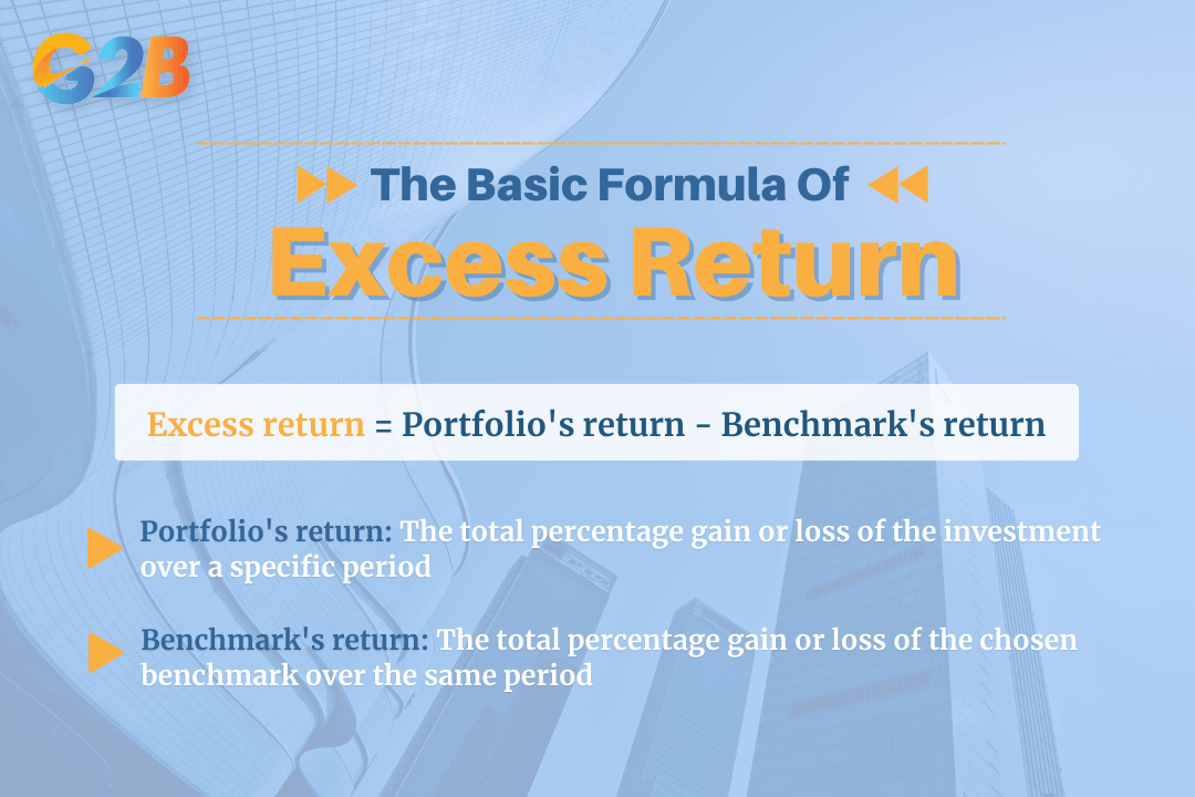 The basic formula of the excess return
