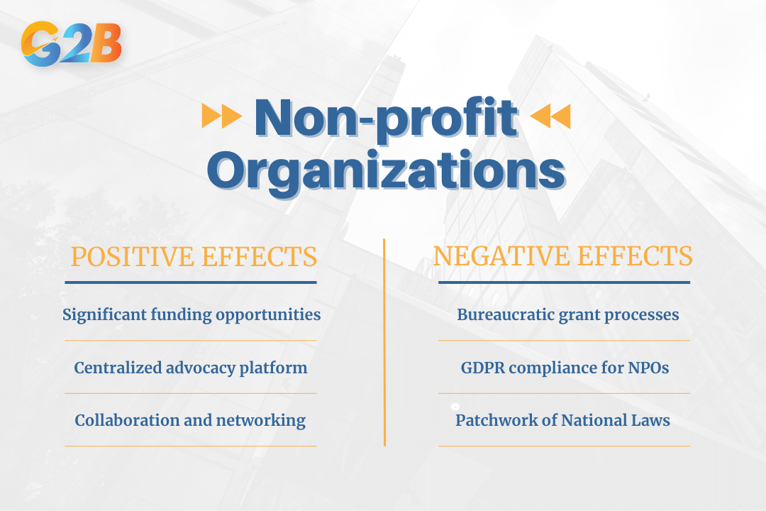 The EU offers some positive and negative effects for non-profit entities