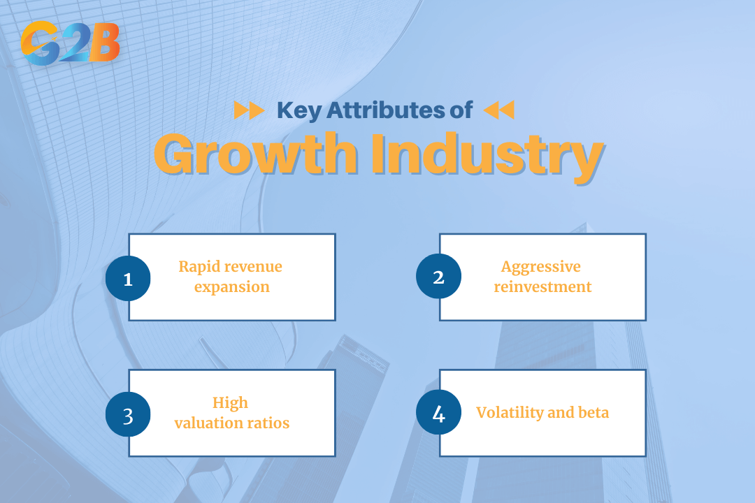 There are 04 key attributes of a growth industry